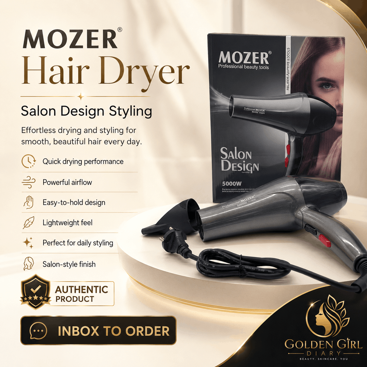 Mozer MZ 5931 5000w hair dryer