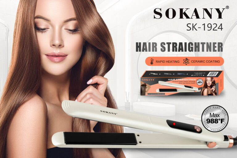 Sokany SK-1924 hair straightner Smart Heating Memory System