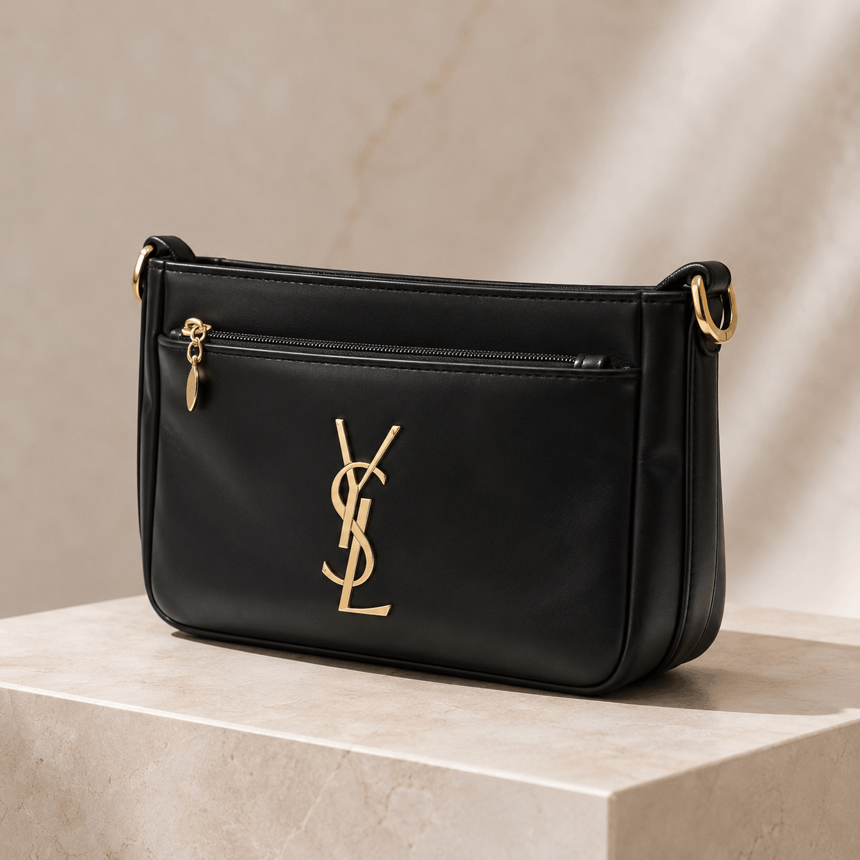 Elegant Monogram Multi-Compartment Shoulder Bag - Image 2