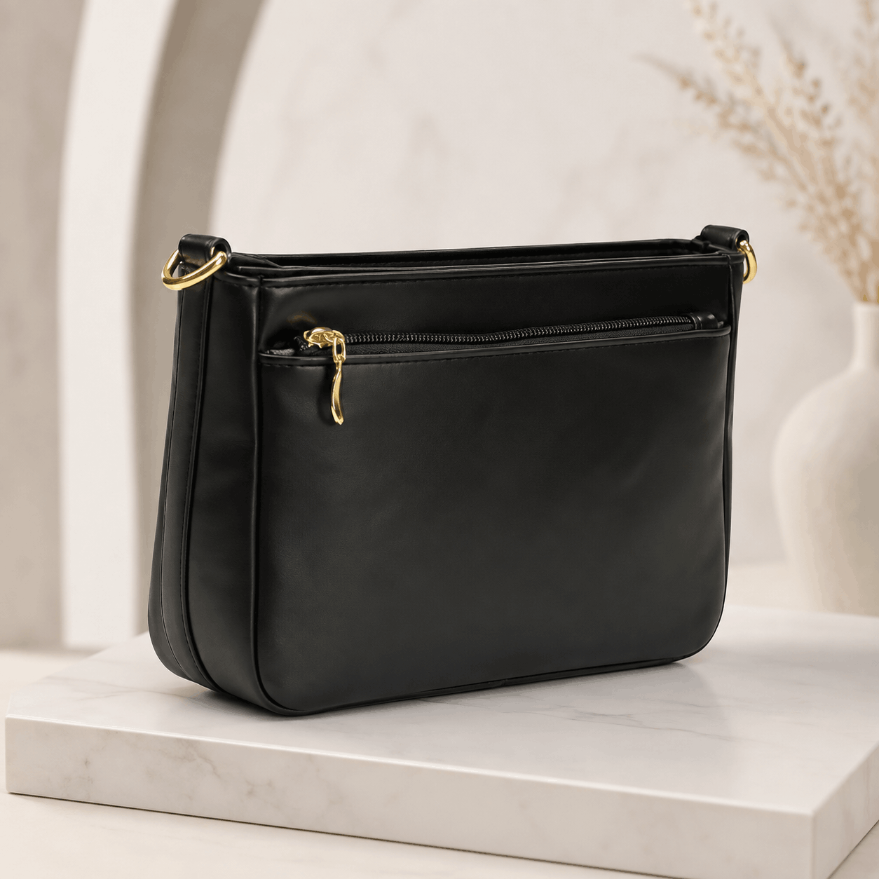 Elegant Monogram Multi-Compartment Shoulder Bag - Image 3